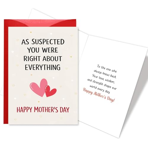 Funny Mother's Day Card with Envelope - Humorous Gift for Mom