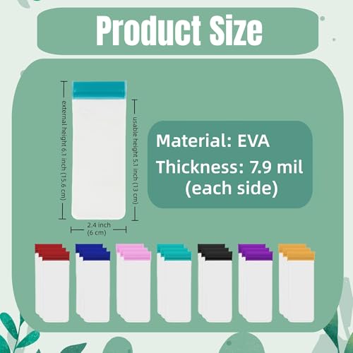 21 Pack Reusable Travel Protein Powder Bags - Clear EVA Resealable Pouches