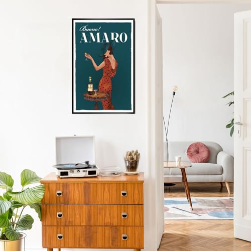 Retro Italian Drink Canvas Poster - Vintage Cocktail & Bar Cart Wall Art