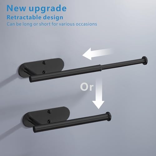 Adjustable Stainless Steel Toilet Paper Holder - Wall Mounted