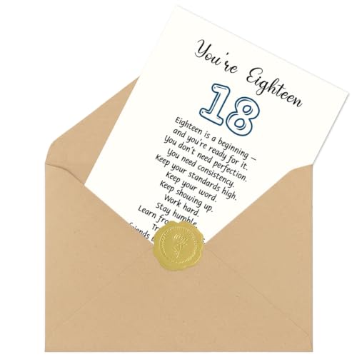 18th Birthday Card for Him or Her - Luxury Linen Cardstock (DA-048)