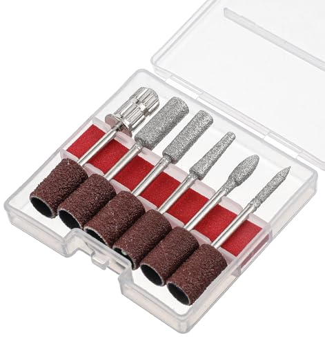 6Pcs Electric Nail Drill Bits Set - 3/32 Universal Cuticle Remover