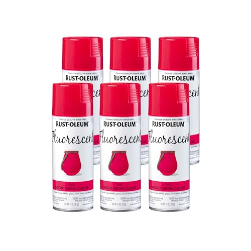 Rust-Oleum Fluorescent Spray Paint 11 oz - Pink, 6 Pack