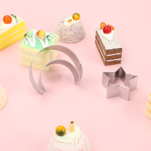 Stainless Steel Moon and Star Cookie Cutters Set - 2 Pcs