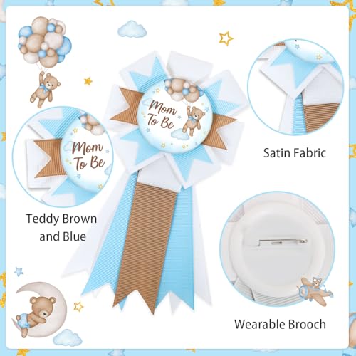 Lopeastar Baby Shower Sash Set for Mom & Dad - Bear Theme, Adjustable, Keepsake Gift