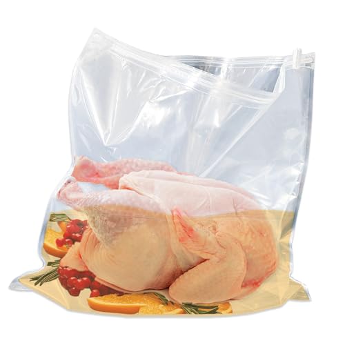 Daarcin Extra Large Turkey Brine Bags 26x24in 35lb Food Grade Saline Bags (3 Pack)