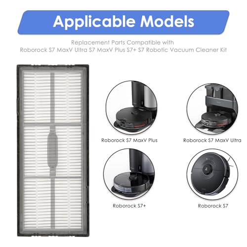 HEPA Filters for Roborock S7 S8 (4 Pieces) - Replacement Parts