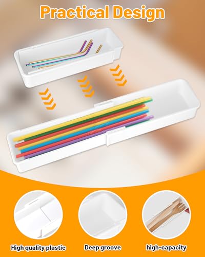 Expandable Straw Organizer for Cabinet - 1-Pack Tumbler Holder