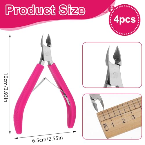 Tucnoeu Cuticle Trimmer, Stainless Steel Nail Clipper with Silicone Handle