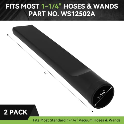1-1/4" Shop Vacuum Crevice Tool Attachment - 2 Pack for Tight Spaces