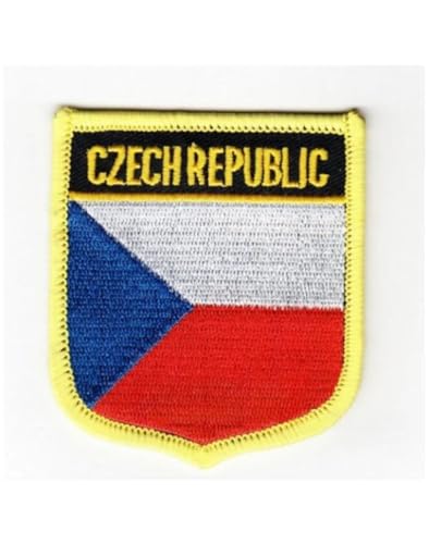 Czech Republic Flag Patch - 2.76x2.36 Inch, Iron On or Sew On