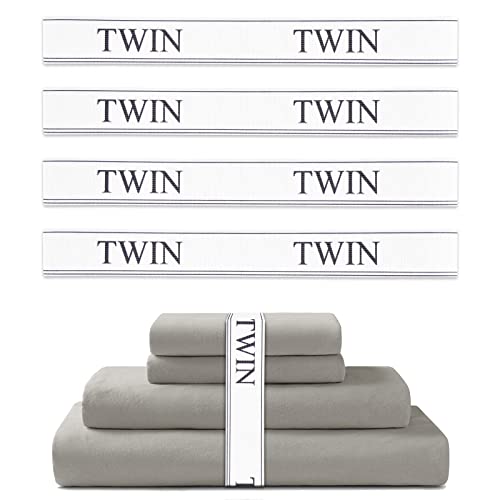 Twin Bed Sheet Organizer Bands 4 Pack - Elastic Linen Closet Storage Keepers