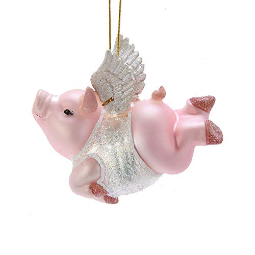 Noble Gems Flying Pig Glass Christmas Ornament - Kurt Adler