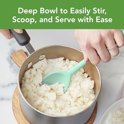 Tovolo Deep Bowl Silicone Mixing Spoon - Heat Resistant & Nonstick