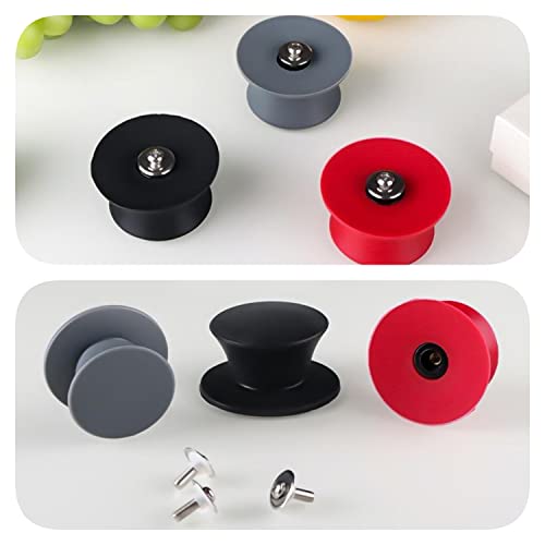 Universal Silicone Pot Lid Knob Replacement 2-Pack Black Cookware Handles