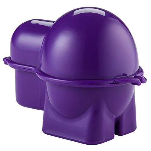 Hutzler Egg To-Go Container with Salt Shaker - Purple