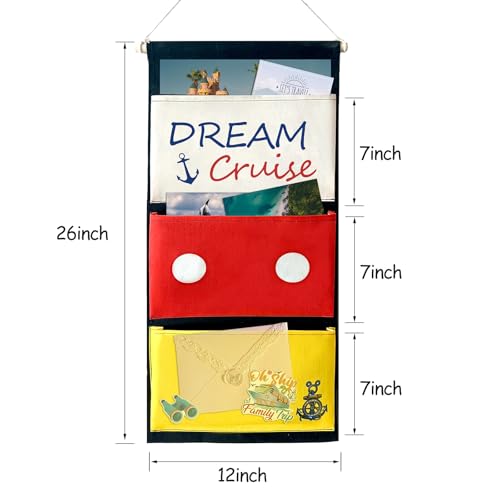 Cruise Cabin Door Organizer - 3 Pocket Hanging Hanger for Gift Exchange