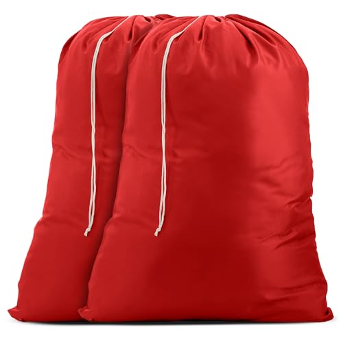Handy Laundry XL Nylon Laundry Bag with Locking Drawstring, 30" x 40" (2-Pack)