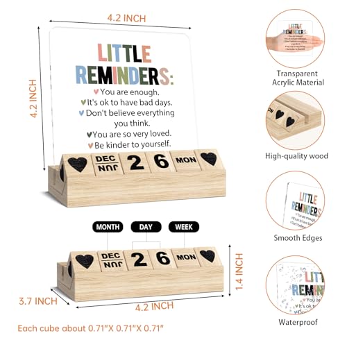 You Are Enough Desk Calendar - Inspirational Acrylic Plaque