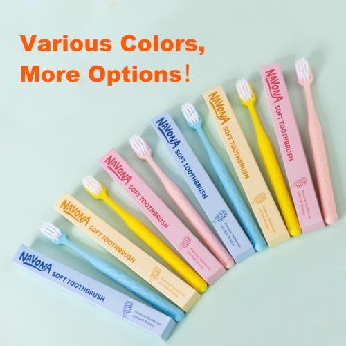 Navona 6-Pack Extra Soft Nano Toothbrushes for Sensitive Gums & Teeth