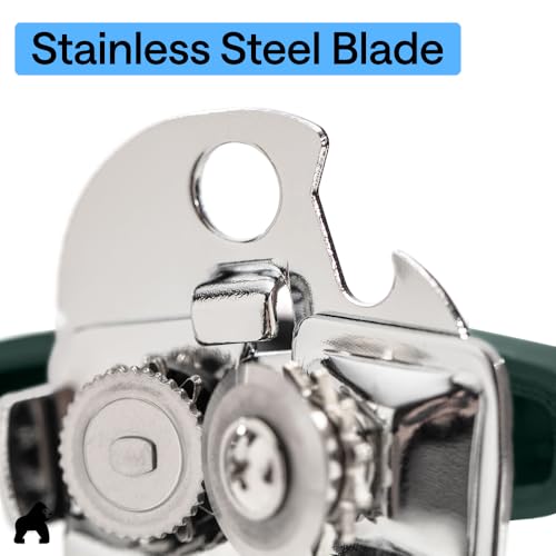 Gorilla Grip Stainless Steel Manual Can Opener - Hunter Green, Heavy Duty
