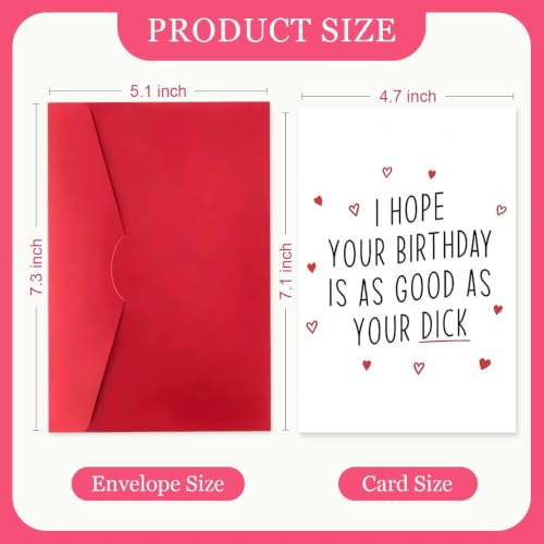 Funny Naughty Birthday Card for Him - Humorous Gifts for Husband & Boyfriend