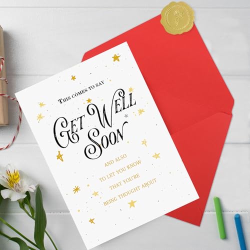 Get Well Soon Card MOROLURU Card-253 Thinking of You Recovery Support