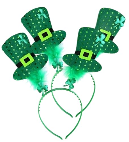 St. Patrick's Day Leprechaun Headband Bopper Set - 2 Pack