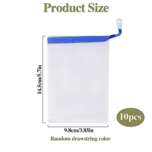Mozeat Lens Exfoliating Soap Saver Pouch - 10 Pack Mesh Bubble Bags