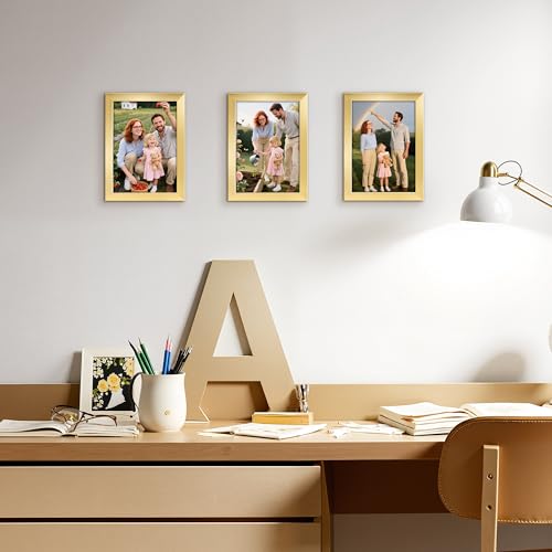 Giftgarden 3.5x5 Gold Picture Frame for Wall or Tabletop Display