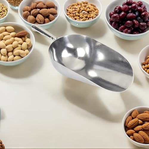 Heavy-Duty Cast Aluminum Kitchen Scoop - 5oz Ergonomic Design