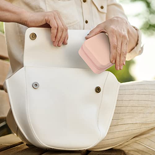 MFXIP Portable Travel Jewelry Case - Compact PU Leather Organizer