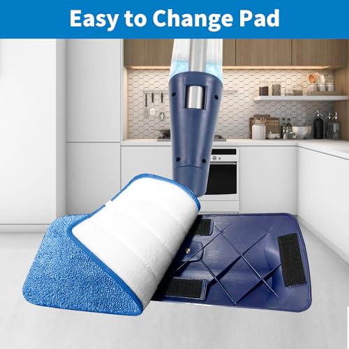 AmaVins Sky Blue 3-Pack Microfiber Mop Pads, 16.5"x5.5"