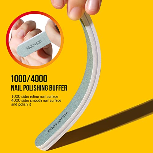 Fandamei Professional Nail Buffers and Files Kit - 7 Pcs Manicure Care Set