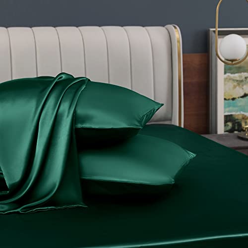 Homiest King Satin Pillowcases - 20x40 Smooth Cooling Covers, Set of 2