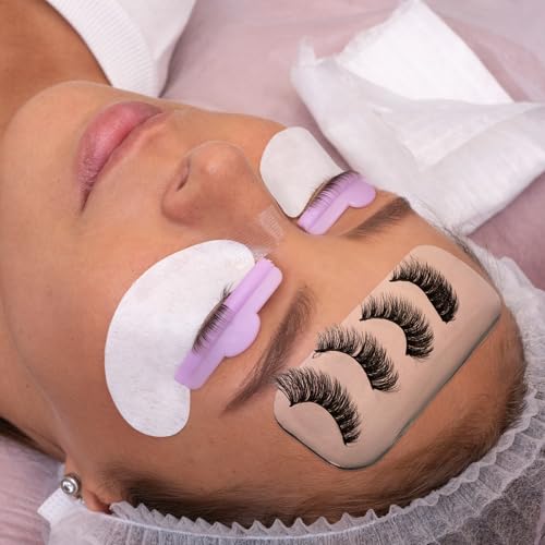 Ezymivs 5PCS Silicone Lash Pad False Eyelash Holder Extension Tools