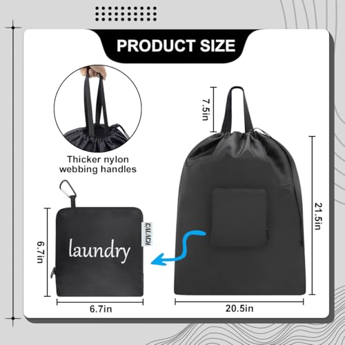 Portable Travel Laundry Bag with Handles - Compact & Durable