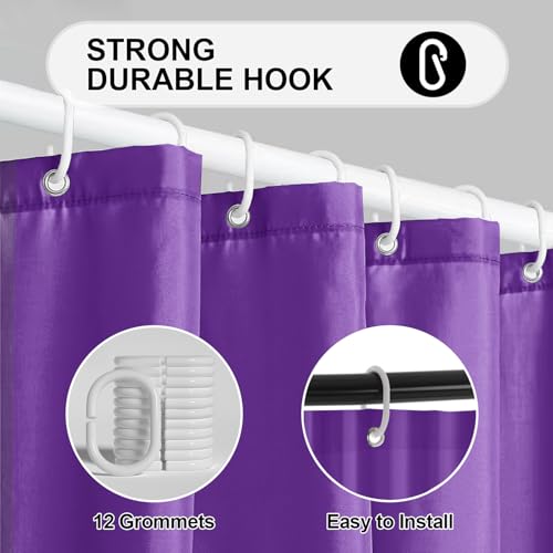 Timecity Waterproof Shower Curtain Liner with Magnets - 71x71 inch