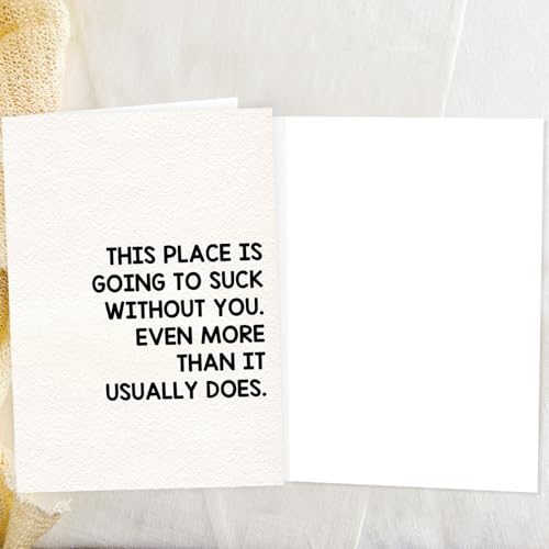OJsensai Funny Coworker Leaving Card Gift OJ 879 - 8x5.3in