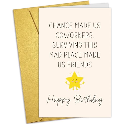 Funny Coworker Birthday Card - Chance Made Us Coworkers - Variation #7