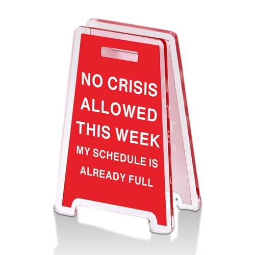 Funny Boss Desk Sign - Office Humor Decor for Boss's Day Gifts