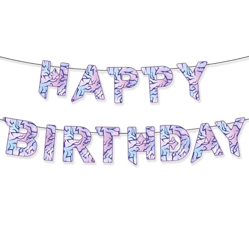 Purple Demon Birthday Banner - Hunters Themed Party Decor