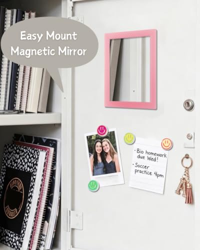 Mymazn Locker Accessories Kit - 2 Magnetic Mirrors & 4 Magnets