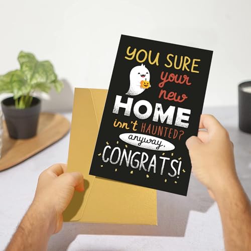 Goroar Spooky Housewarming Card - Funny Ghost Congratulations Card