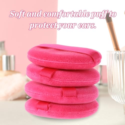 Molain Elastic Wig Grip Bands with Ear Covers 4 Pcs Rose Red
