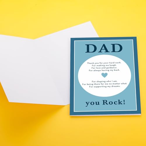 TI-EDC Dad Card for Father's Day Birthday and New Dad Gifts from Daughter Son