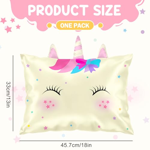 3D White Unicorn Toddler Pillowcase 13x18 inches Kids Bed Pillow Cover