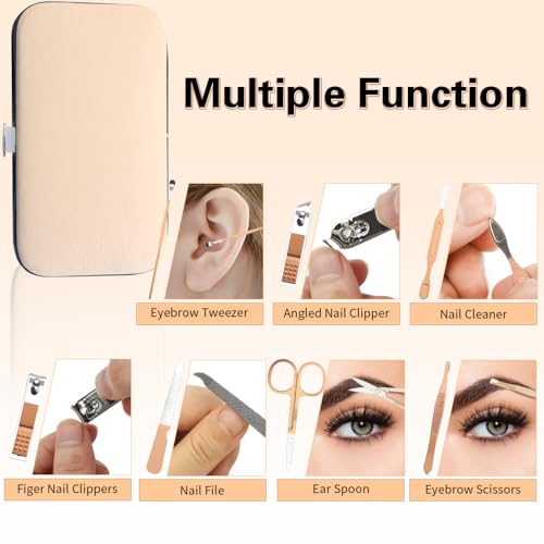 Nail Clipper Set 7-Piece Manicure and Pedicure Travel Grooming Kit