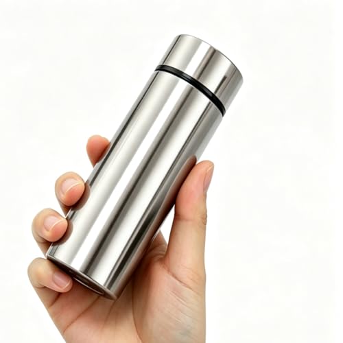 Silver Mini Stainless Steel Insulated Water Bottle - 5 oz Leak Proof Flask
