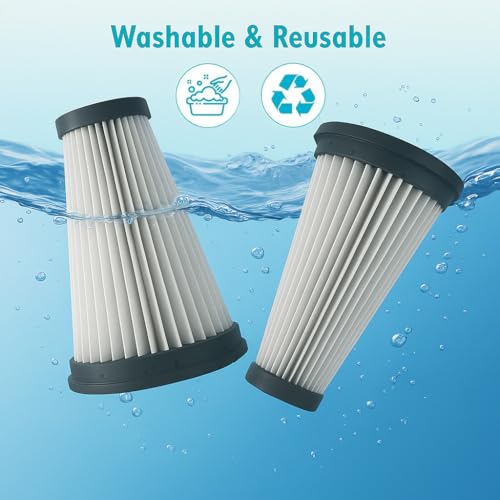 2-Pack HEPA Washable Vacuum Filters for Trucozie T350 & A27 Series - Set B